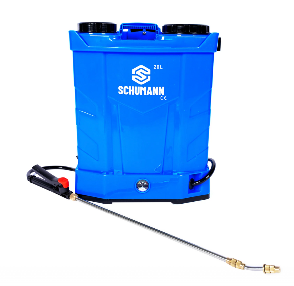 Pompa de stropit electrica, Schumann®, 20 L, acumulator, 6 BAR, regulator, 5 duze de stropire incluse