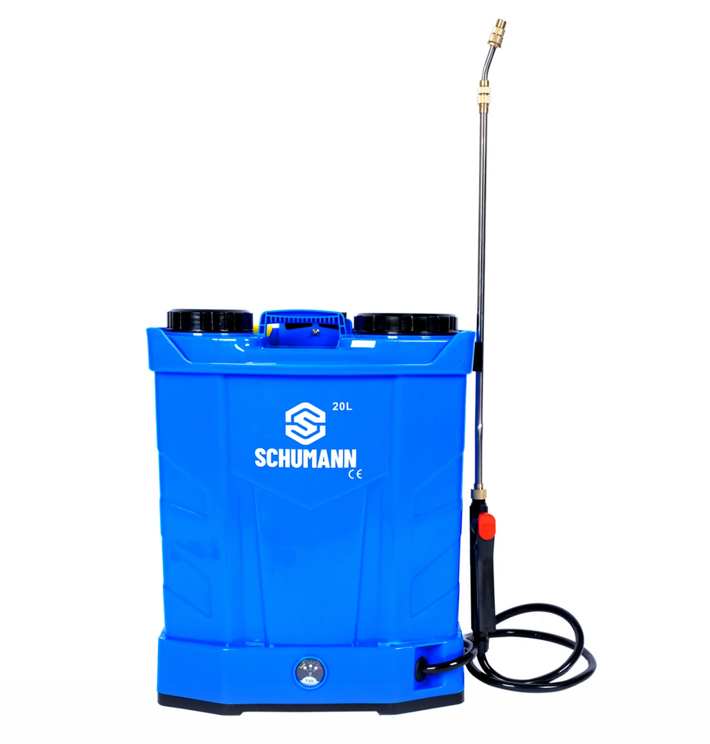 Pompa de stropit electrica, Schumann®, 20 L, acumulator, 6 BAR, regulator, 5 duze de stropire incluse