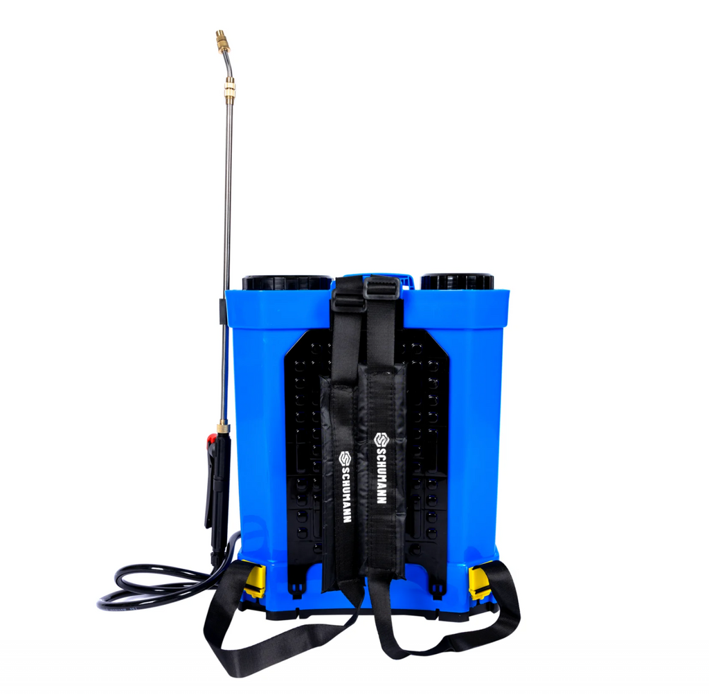 Pompa de stropit electrica, Schumann®, 20 L, acumulator, 6 BAR, regulator, 5 duze de stropire incluse