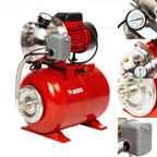 Hidrofor de mare putere Heber®, AUTOJS80, 24L, 1000W, 50l/min, H refulare 40m, pompa din fonta si inox