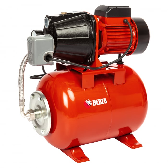 Hidrofor Heber®, AUTOJET80S, 24L, 1000W, 50l/min, H refulare 40m, cu turbina din bronz