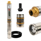 Kit Hidrofor 50L cu pompa apa submersibila multietajata 1.5KW, 5m3/Ora, Heber®, Sistem premium complet