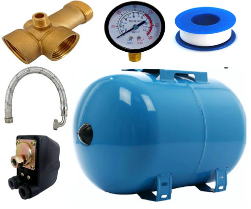 Kit Hidrofor 50L cu pompa apa submersibila Heber® 1.1KW, 3m3/Ora, Sistem premium complet