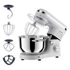 Mixer cu bol din inox Heber®, 1500 W, Bol 6.2 L inox, 6 Viteze, Functie Pulse, Miscare eliptica