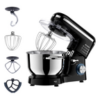 Mixer cu bol din inox Heber®, 1500 W, Bol 6.2 L inox, 6 Viteze, Functie Pulse, Miscare eliptica