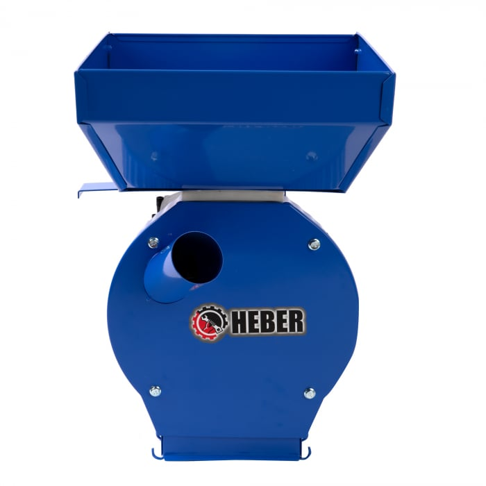 Moara electrica pentru cereale si stiuleti (2 in 1), HEBER®, Cuva Mare, motor 3,5 kw (100% cupru), 3000 rpm, 300 kg/h, 4 site de rezerva, 20 ciocanele