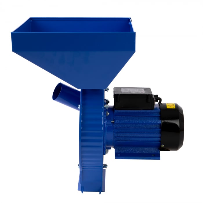 Moara electrica pentru cereale si stiuleti (2 in 1), HEBER®, Cuva Mare, motor 3,5 kw (100% cupru), 3000 rpm, 300 kg/h, 4 site de rezerva, 20 ciocanele