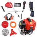 Motocoasa Heber® HBR-6300, 6 CP, 10.000Rpm + 4 Sisteme Taiere, Ham Profesional, MOTOR 2 TIMPI