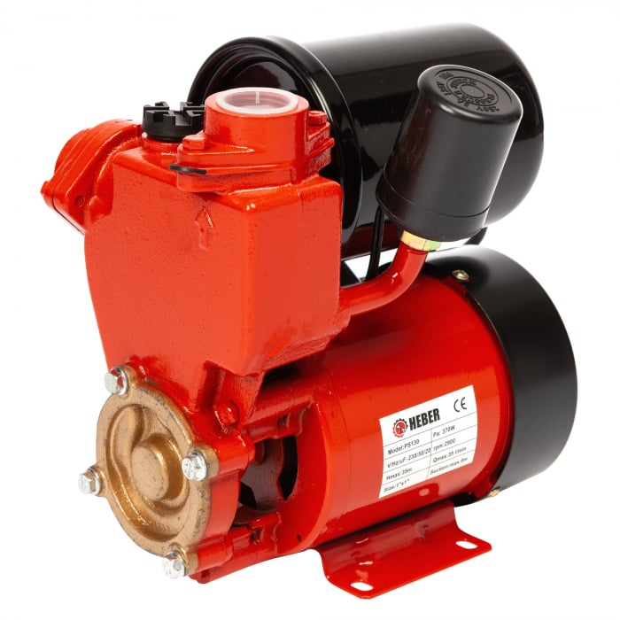 Mini hidrofor Heber®, PS130, 1L, putere 370W, debit 35l/min, H refulare 30m
