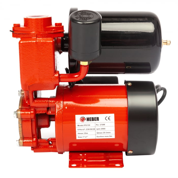 Mini hidrofor Heber®, PS130, 1L, putere 370W, debit 35l/min, H refulare 30m