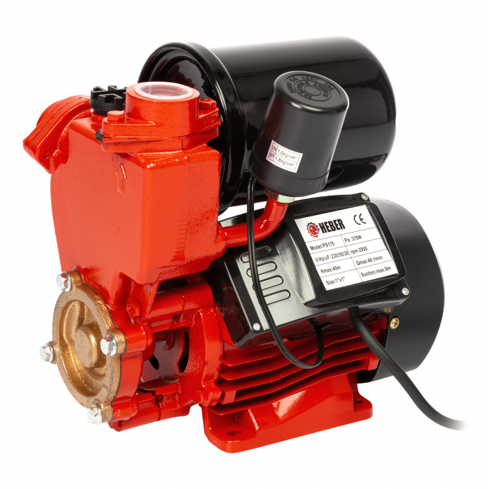 Mini hidrofor Heber®, PS170, 1L, putere 370W, debit 35l/min, H refulare 30m