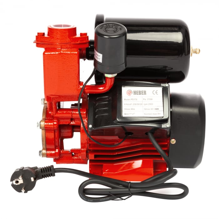 Mini hidrofor Heber®, PS170, 1L, putere 370W, debit 35l/min, H refulare 30m