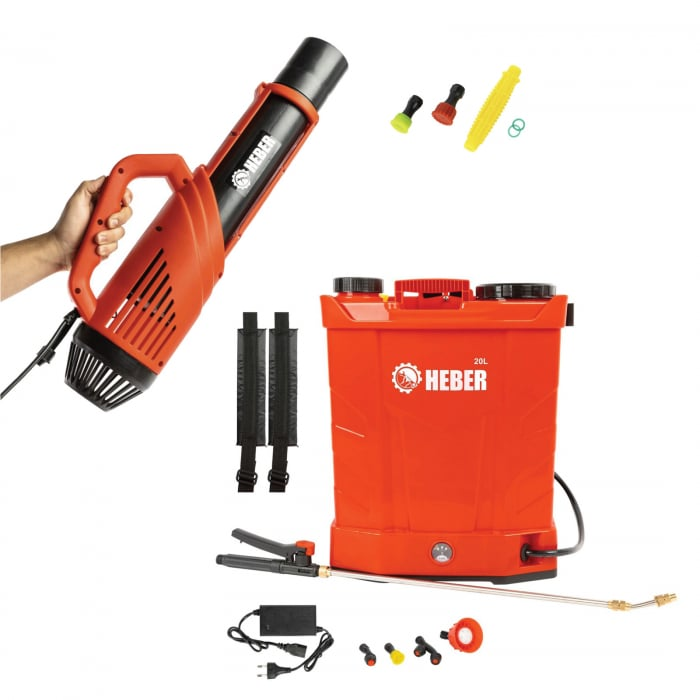 Set Pompa de stropit electrica, HEBER®, 20 L + Atomizorul electric portabil