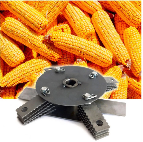 Set moara HEBER® cu suport metalic 2 in 1, 3.9KW, 100% cupru, 300kg/ora, pentru macinat cereale, uruiala, porumb boabe, stiuleti, coceni, butuc cu 20 ciocanele, 4 site