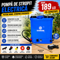 Pompa de stropit electrica, Schumann®, 12 L, acumulator, 6 BAR, regulator, 5 duze de stropire incluse