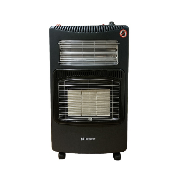 Soba portabila pe GPL si Electric, Heber HBR-7562, Acoperire 20-60 mp, Senzor ODS Siguranta, 4200 W, 4 Roti, Protectie rasturnare, Aprindere Piezo