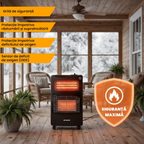 Soba portabila pe GPL si Electric, Heber HBR-7562, Acoperire 20-60 mp, Senzor ODS Siguranta, 4200 W, 4 Roti, Protectie rasturnare, Aprindere Piezo